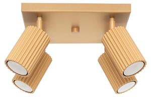 Lampada da soffitto KARBON 4 oro 4xGU10 10W alluminio 16.5x25x25cm Sollux Lighting