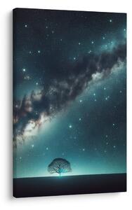 Quadro su tela – Albero della vita e galassia