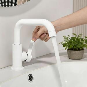 Rubinetto per lavabo con rotazione a 360° e aeratore removibile