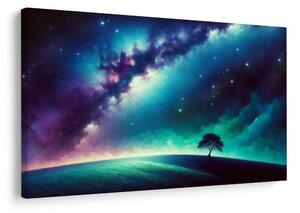 Quadro su tela – Magico albero della vita notturno