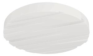 EGLO LED a soffitto Ferentino, lampada a soffitto rotonda con decoro, lampada a soffitto in plastica e metallo in bianco, illuminazione a soffitto bianco caldo, Ø 28 cm