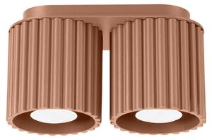 Lampada da soffitto AURA 2 moka GU10 2xGU10 10W alluminio 12x10x21cm Sollux Lighting