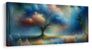 Quadro su tela – Albero della vita mistico con fiori