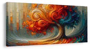 Quadro su tela – Albero della vita autunnale in movimento