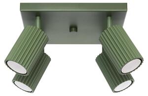 Lampada da soffitto KARBON 4 verde oliva 4xGU10 10W alluminio 16.5x25x25cm Sollux Lighting