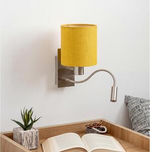 Brilagi - Lampada da parete LED flessibile NUBILA 1xE27/25W/230V+LED/3W cromo/giallo