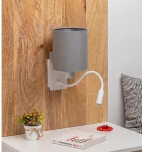 Brilagi - LED applique flessibile NUBILA 1xE27/25W/230V + LED/3W bianco/grigio chiaro