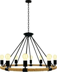 LED Lampadario a sospensione con catena ROPE ARTHUR 8xE27/6W/230V