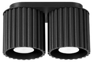 Lampada da soffitto AURA 2 nero GU10 2xGU10 10W alluminio 12x10x21cm Sollux Lighting