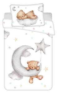Set copripiumino e federa da bambini in cotone per culla 100x135 cm Teddy "Moon" – Jerry Fabrics