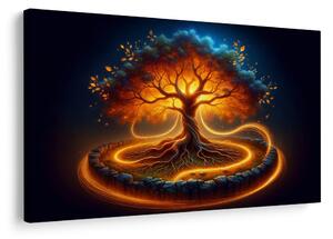 Quadro su tela – Albero della vita magico al bagliore