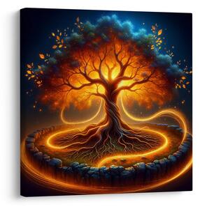 Quadro su tela – Albero della vita nel cerchio di fuoco
