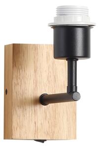 Brilagi - Lampada da parete NUBILA WOOD 1xE27/25W/230V quercia/nero/arancione