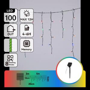 Aigostar - Catena luminosa solare a LED per Natale 100xLED/8 funzioni 8m 800 mAh IP65 multicolore
