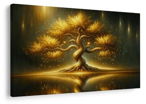 Quadro su tela – Albero della vita splendente di notte