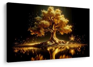 Quadro su tela – Albero della vita splendente di notte