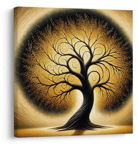 Quadro su tela – Albero della vita dorato