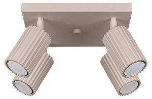 Lampada da soffitto KARBON 3L taupe 4xGU10 10W alluminio 16.5x25x25cm Sollux Lighting