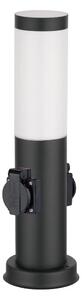 Brilagi - Lampada da esterno con 2 prese SCHUKO NOVA 1xE27/15W/230V 40 cm IP44 nero