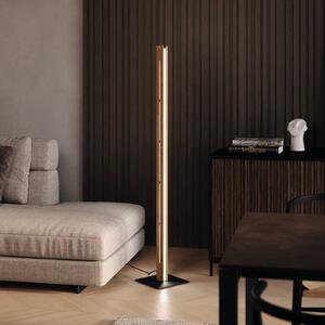 Elobra Lampada da terra Mexico, dimmerabile, Legno chiaro, Soggiorno / Sala da pranzo, Legno, Lampada da terra