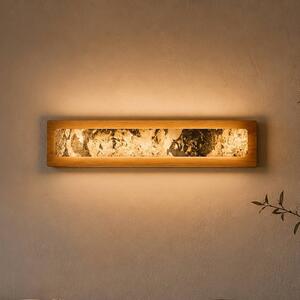 Elobra Applique da parete a LED Chile L, Legno chiaro, Soggiorno / Sala da pranzo, Legno, Applique a LED