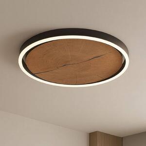 Elobra Plafoniera soffitto Havana M, dimmerabile, Legno scuro, Soggiorno / Sala da pranzo, Legno, Plafoniera