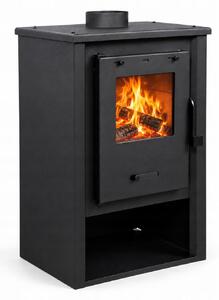 Stufa a legna Vulcan 7,1 kW indipendente, fino a 90 m², con griglia in ghisa e cassetto cenere