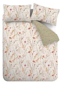 Set copripiumino e federa verde e marrone in flanella per letto singolo 135x200 cm Grasmere Floral – Catherine Lansfield