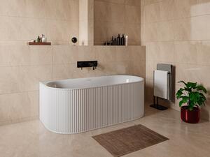 Vasca da bagno freestanding scanalata - 170 x 80 x 60 cm - Acrilico - Bianco opaco - 290 L - BARBORI