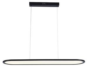 V-TAC VT-7821 Lampadario LED 24W plafoniera ovale sospesa 80*100cm design moderno colore nero luce 4000K - 10045