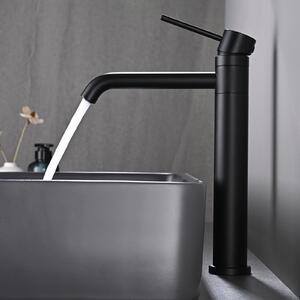 Rubinetto per lavabo, alto, color oro, girevole a 360 gradi