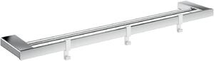 EMCO portasalviette doppio LOFT 3 ganci estraibili bianco 842 mm cromo