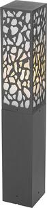 Qazqa Smart LED: moderno lampione da esterno, lampada da vialetto, lampada da giardino - Nicole - Nero, con lampadina LED da 7 W inclusa, dimmerabile, 60 cm, IP44
