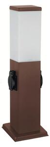 Brilagi - Lampada da esterno con 2 prese SCHUKO NOVA, 1xE27/15W/230V, 40 cm, IP44, marrone