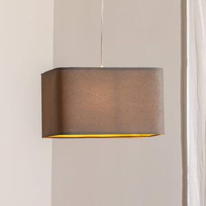 Lampada a sospensione Kwadro Maco Design, dimmerabile, Alluminio / Grigio / Zincato, Soggiorno / Sala da pranzo, Tessuto / Stoffa / Seta, Lampada a sospensione