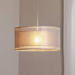 Lampada a sospensione Duo Den Light Maco Design, dimmerabile, Alluminio / Grigio / Zincato, Soggiorno / Sala da pranzo, Tessuto / Stoffa / Seta, Lampada a sospensione