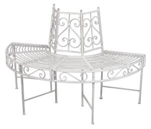 Panchina da giardino in metallo bianco Varda - Garden Pleasure