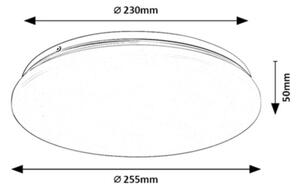 Rabalux 71507 - Plafoniera LED LUCAS2 LED/12W/230V 4000K diam. 25,5 cm