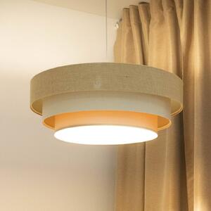 Lampada a sospensione Boho Maco Design, dimmerabile, Crema / Ambra, Soggiorno / Sala da pranzo, Tessuto / Stoffa / Seta, Lampada a sospensione