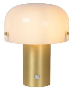 Lampada da tavolo TIMON oro-bianca 1xE14x25W in metallo, dimensioni: 21x18x18 cm, IP20, Lucide