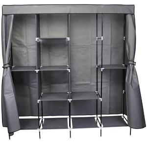 Appendiabiti in tessuto 168x45x172 cm Grigio scuro 45238