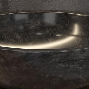 Lavabo bango in marmo nero 40cm Litos-EN40 - KAMALU