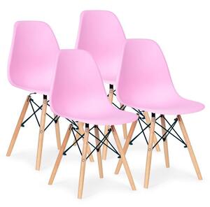Set di quattro sedie rosa