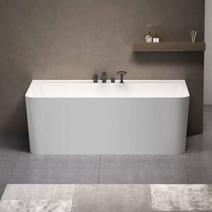 Vasca da bagno rettangolare 170 cm in acrilico bianco lucido | KR1600 - KAMALU