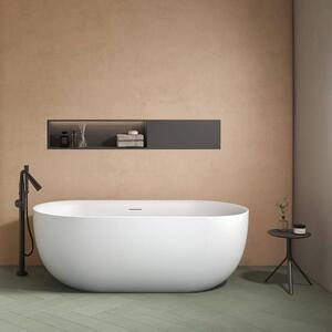 Vasca da bagno centro stanza 150 cm acrilico bianco opaco | KD1500 - KAMALU