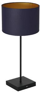 Lampada da tavolo Table nero, cilindro blu-oro