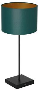 Euluna Lampada da tavolo Table nero, cilindro verde-oro