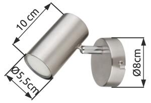 Globo 57914-1N - Faretto da parete ALLVI 1xGU10/25W/230V cromo