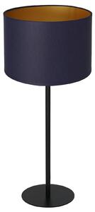 Luminex Lampada da tavolo Soho, cilindro alta 56cm blu/oro
