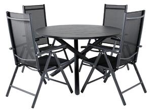 Tavolo e sedie set Dallas 487Tessile, Metallo